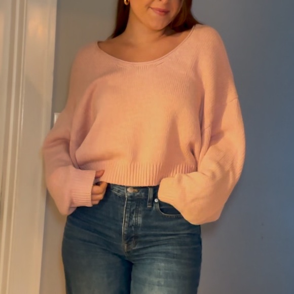 Free People Baby Pink Knit Sweater - Picture 3 of 6